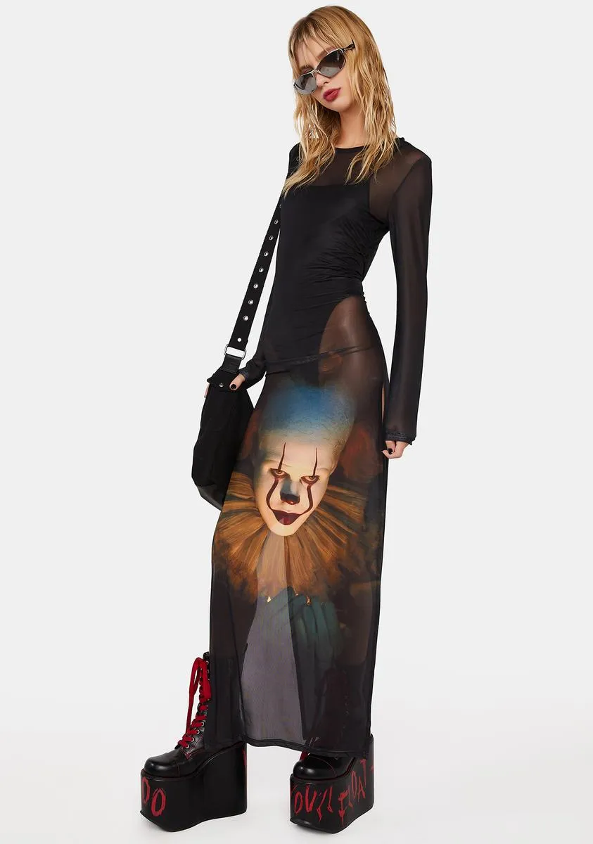 The Dancing Clown Maxi Dress sold by Dolls Kill product image thumbnail 3