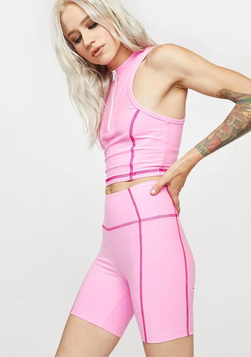 X Pink Lindsey Bike Shorts sold by Dolls Kill product image thumbnail 2