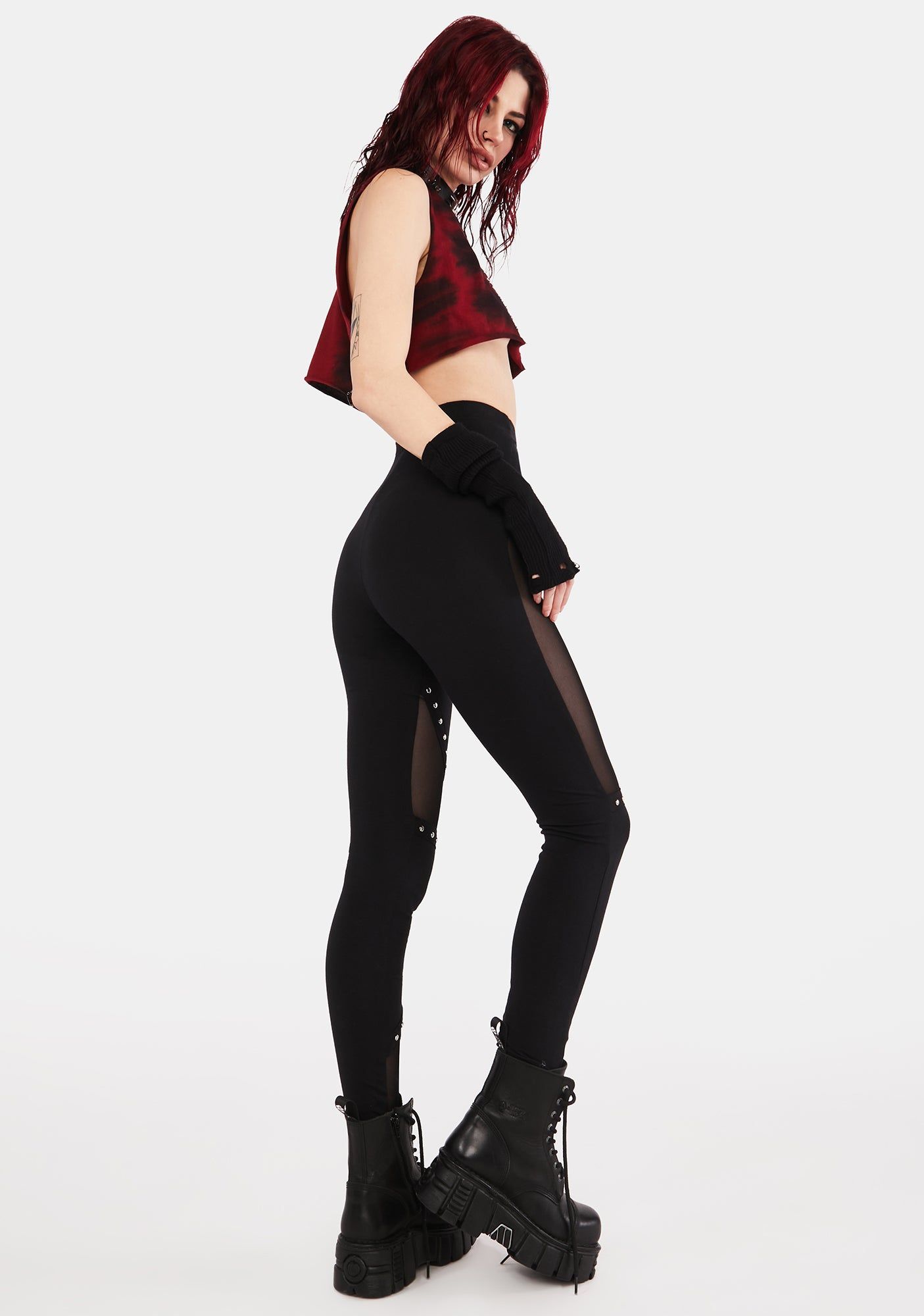 Studded Black Leggings sold by Dolls Kill product image thumbnail 4