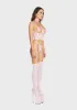 Light Pink Lavish Sheer Lace Underwire Waist Cincher Corset sold by Dolls Kill