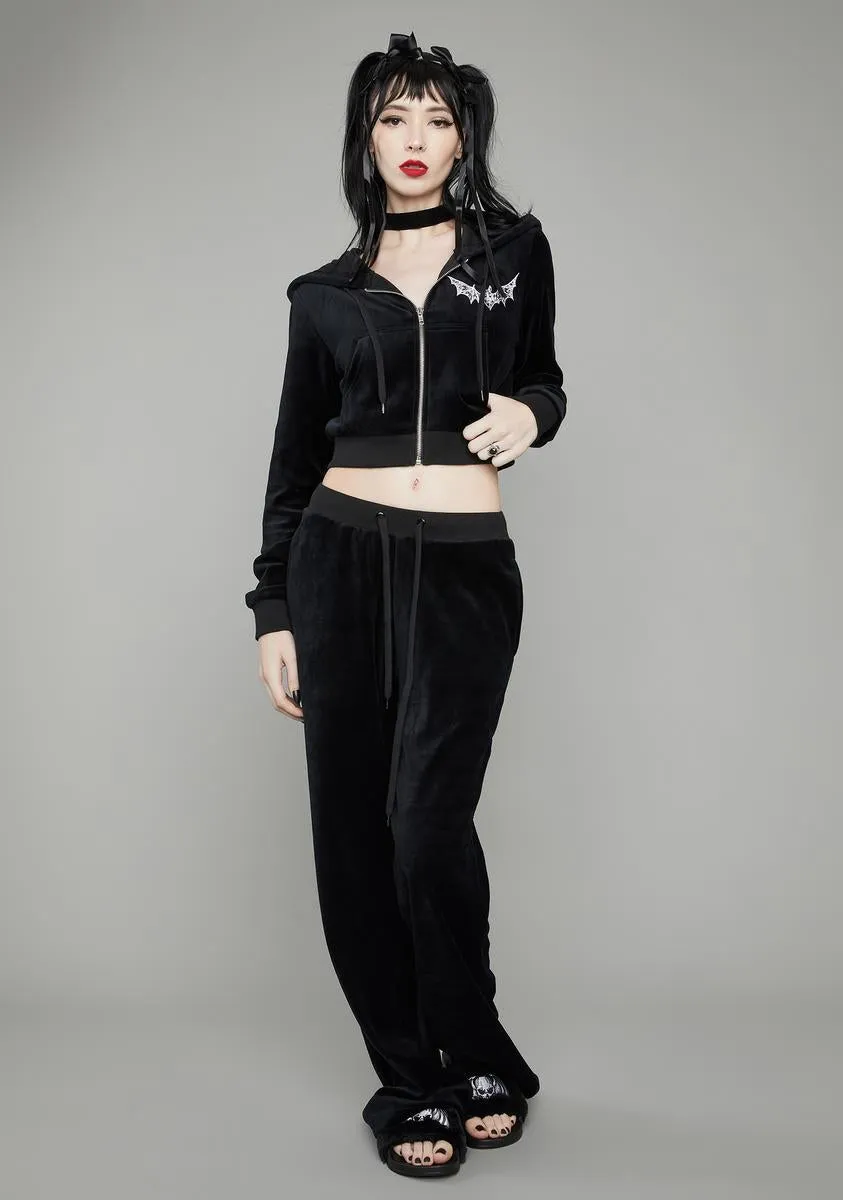 Winging It Velour Hoodie sold by Dolls Kill product image thumbnail 3