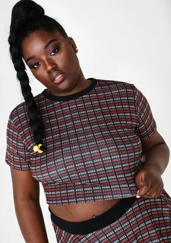 Only Aries Addicted Crop Tee sold by Dolls Kill