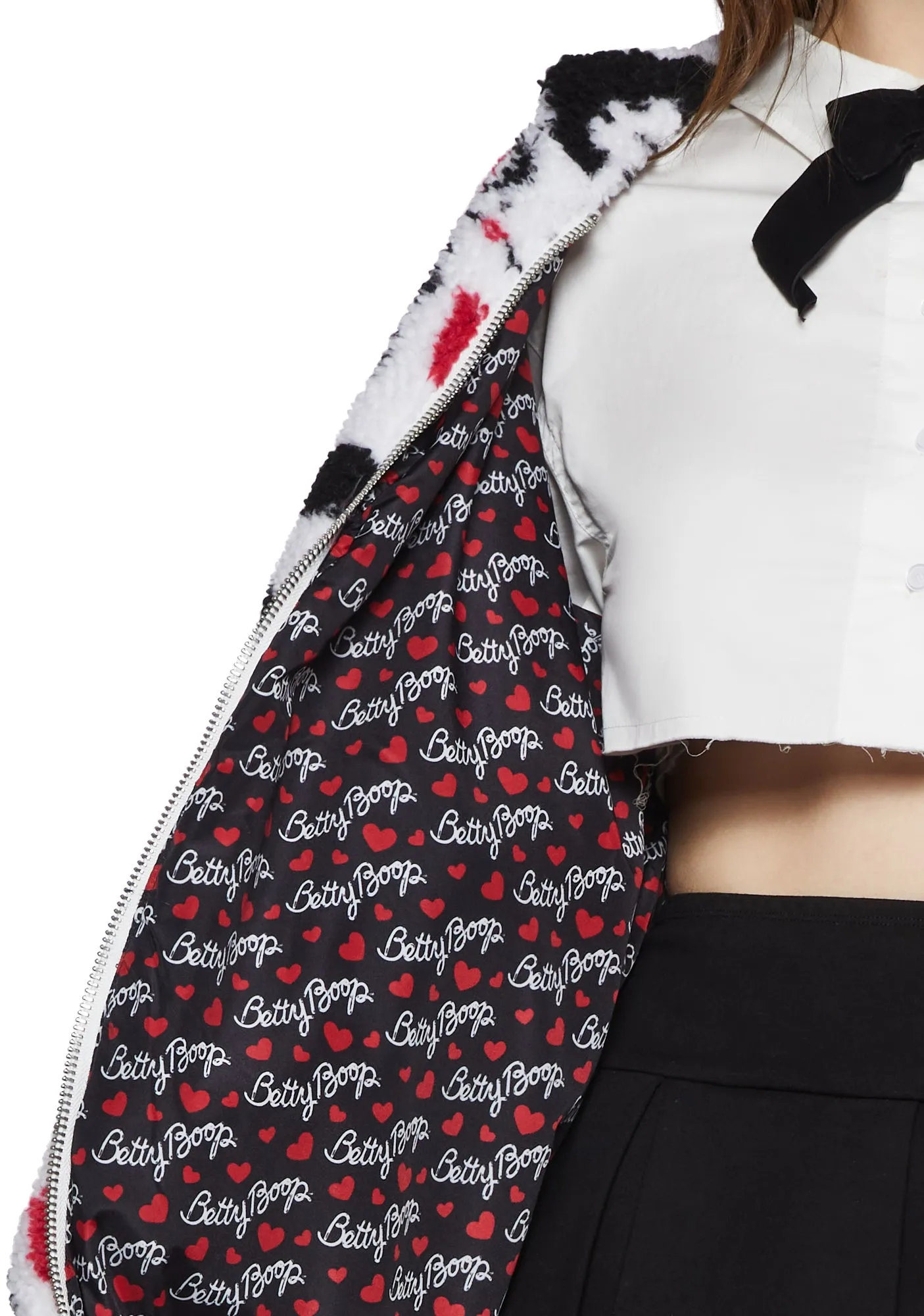 Boop-A-Licious Hooded Sherpa Jacket sold by Dolls Kill product image thumbnail 5