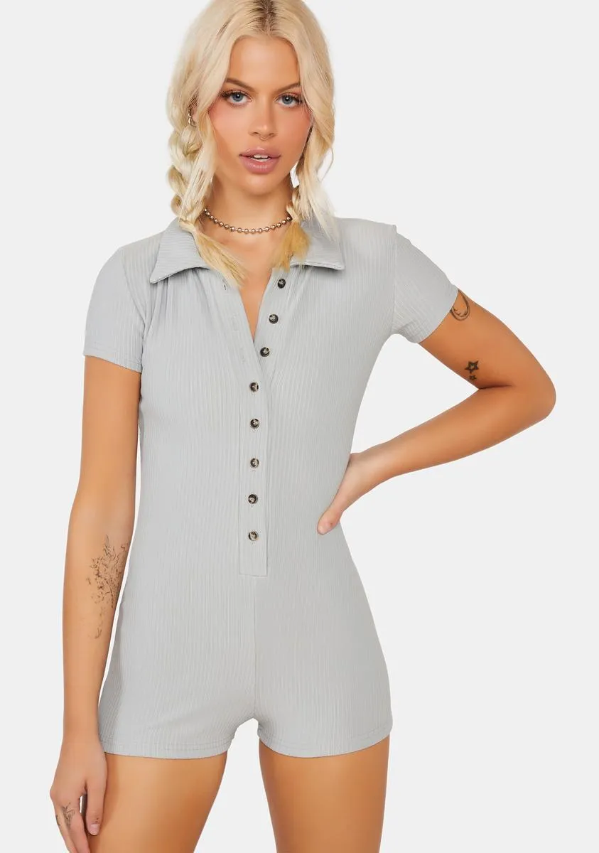 Lucia Ribbed Romper sold by Dolls Kill