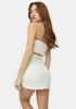 Blanc Save Tonight Crop Top & Skirt Set sold by Dolls Kill