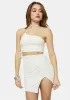 Blanc Save Tonight Crop Top & Skirt Set sold by Dolls Kill