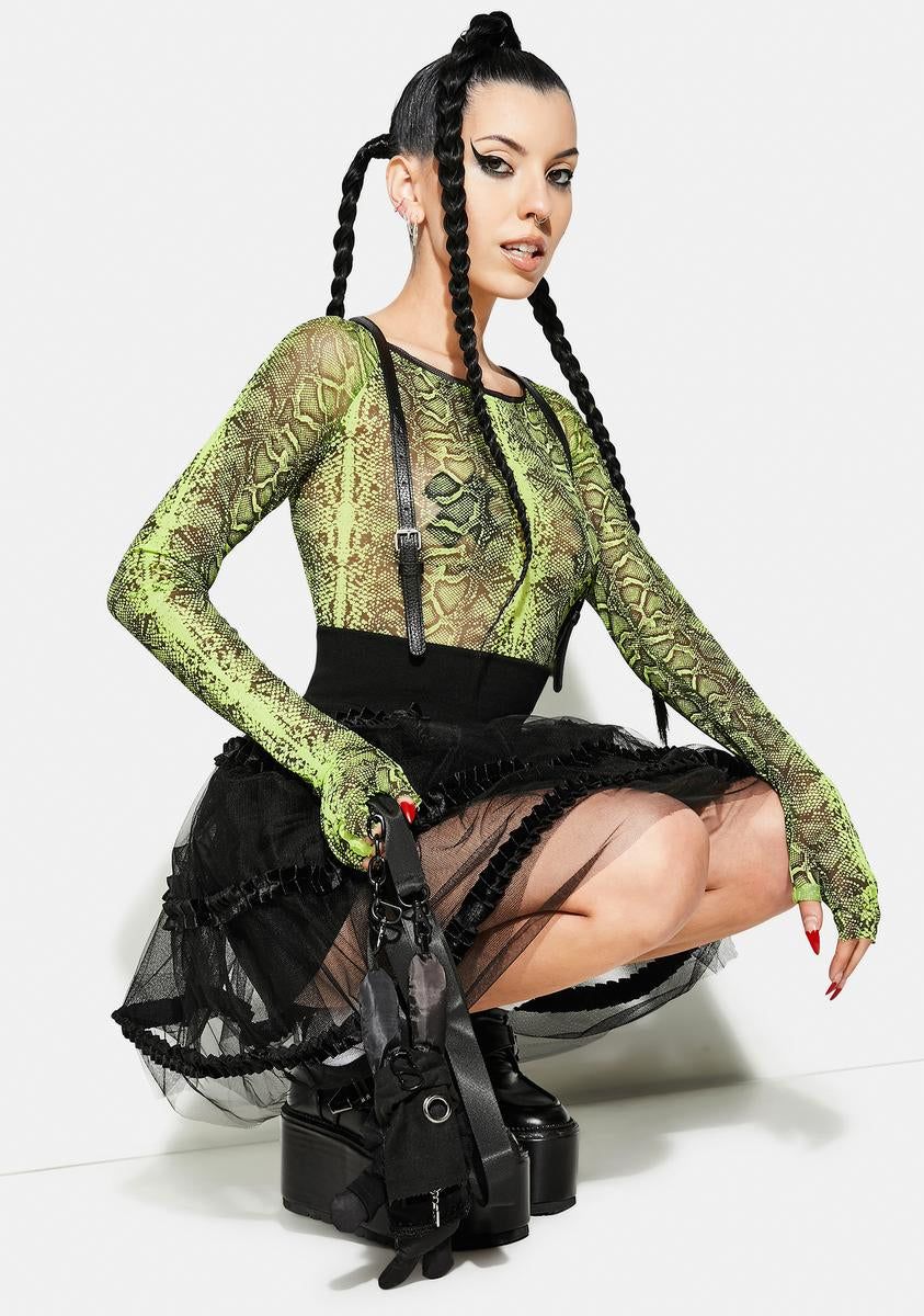 Magic Doll Suspender Mesh Bubble Skirt sold by Dolls Kill product image thumbnail 2