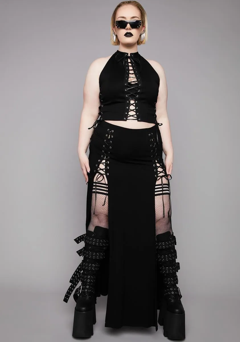 Plus Glitch In The Matrix Crop Top sold by Dolls Kill product image thumbnail 3