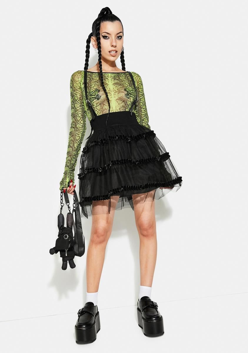 Magic Doll Suspender Mesh Bubble Skirt sold by Dolls Kill product image thumbnail 3