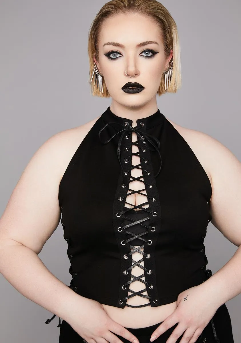 Plus Glitch In The Matrix Crop Top sold by Dolls Kill