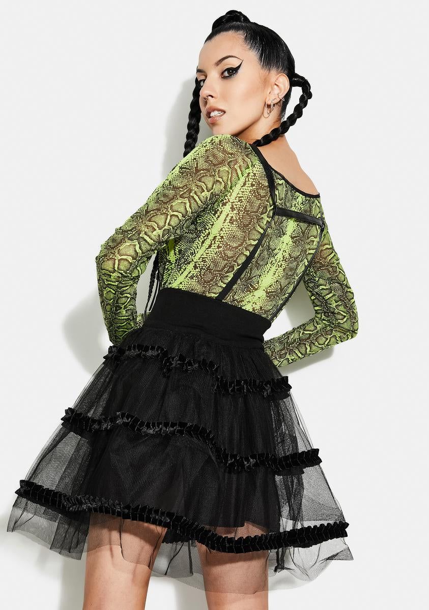 Magic Doll Suspender Mesh Bubble Skirt sold by Dolls Kill product image thumbnail 4