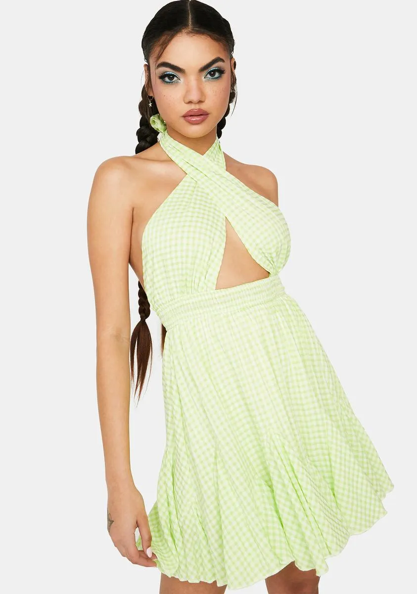 Pear Making Plans Gingham Dress sold by Dolls Kill