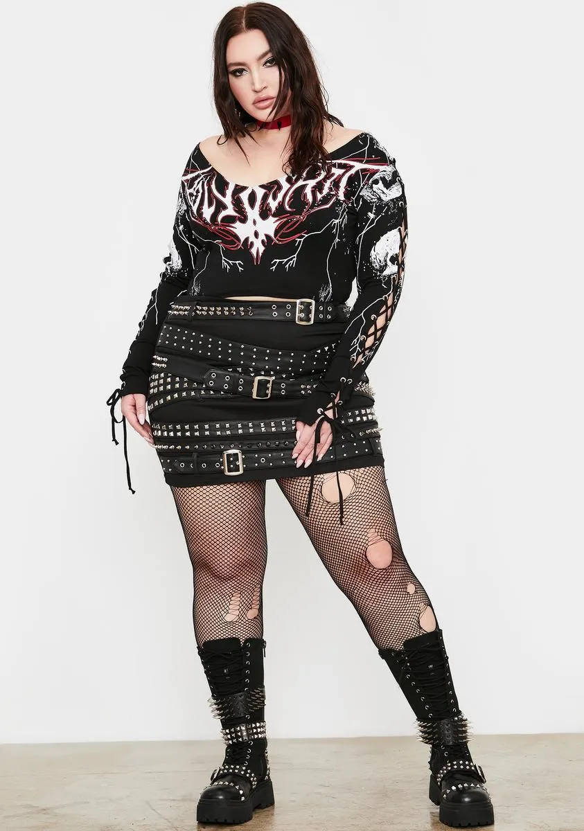 Total Helter Skelter Lace-Up Top sold by Dolls Kill product image thumbnail 3
