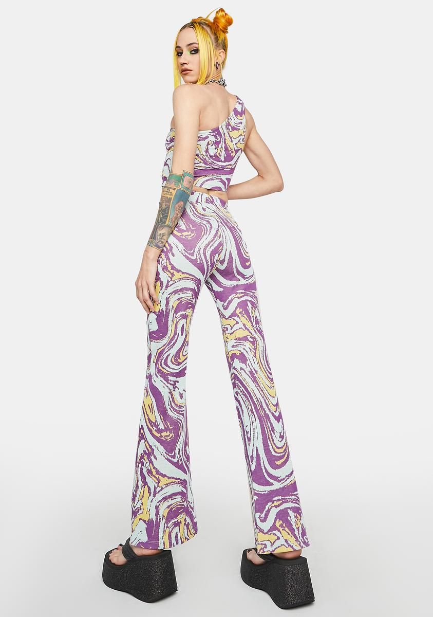 Swirl Flared Trousers sold by Dolls Kill product image thumbnail 4