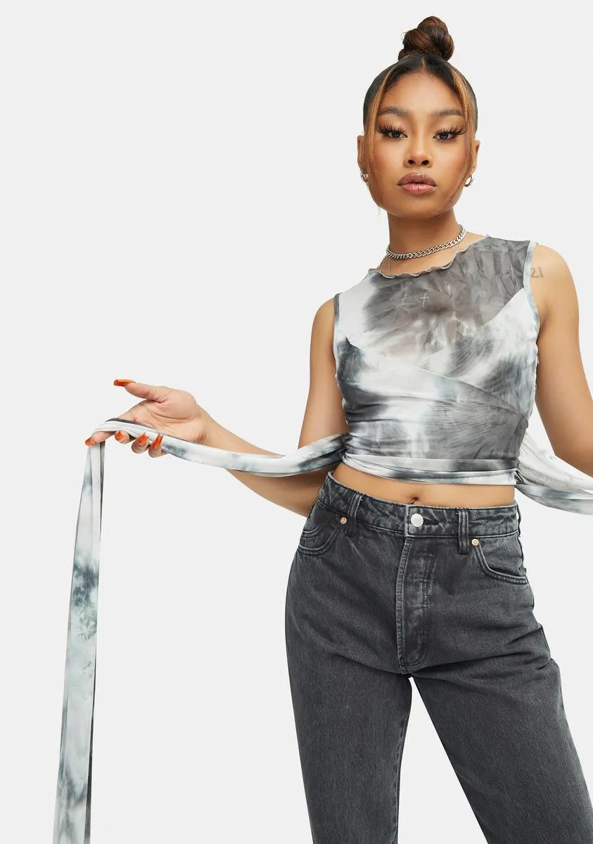Likely To Misbehave Tie Dye Crop Top sold by Dolls Kill