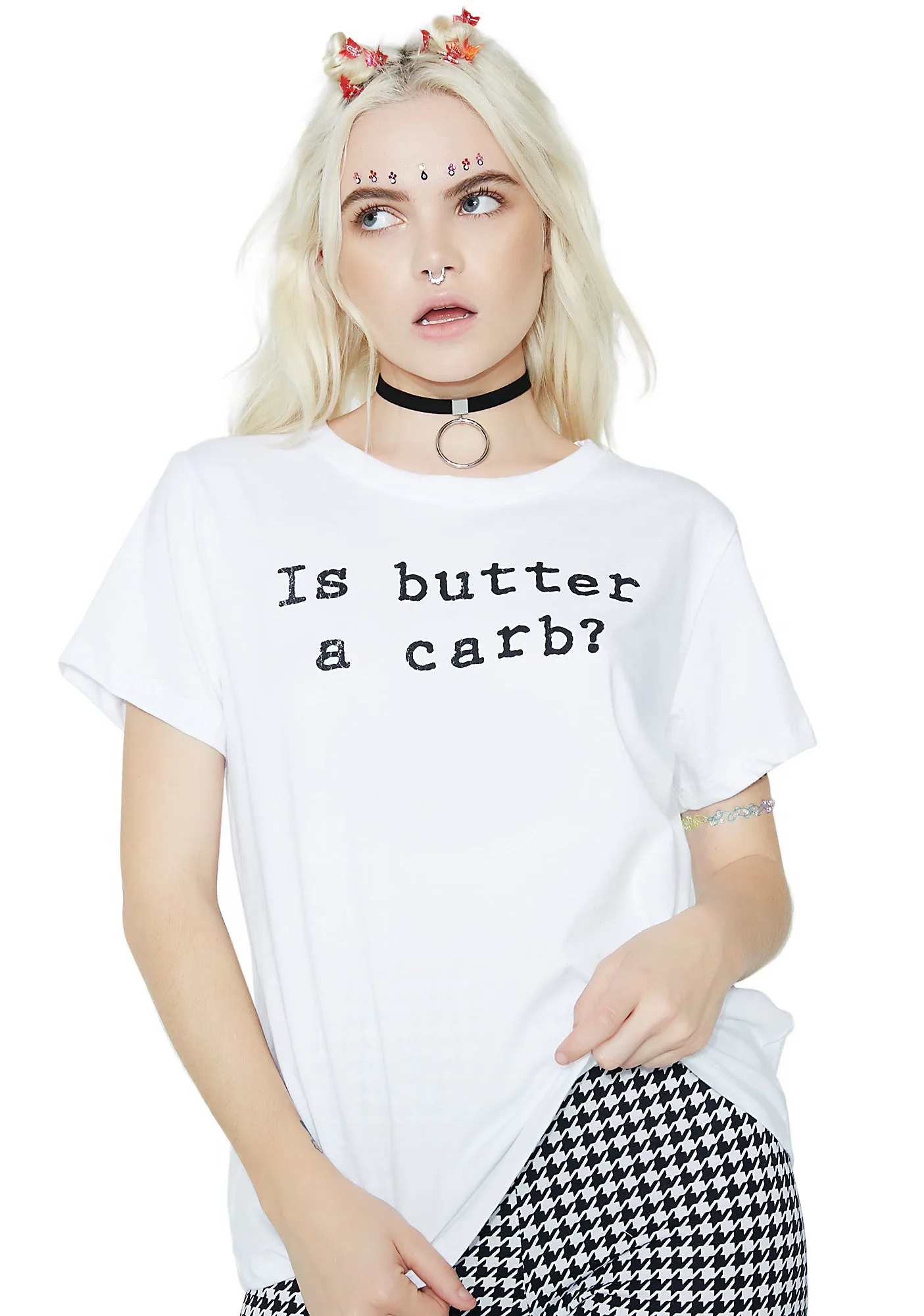 Is Butter A Carb Graphic Tee sold by Dolls Kill product image thumbnail 2