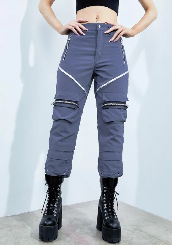 Lead The Pack Nylon Cargo Pants sold by Dolls Kill