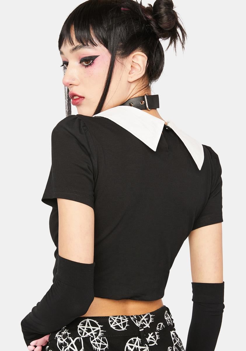 Purr Hell Crop Top sold by Dolls Kill product image thumbnail 4