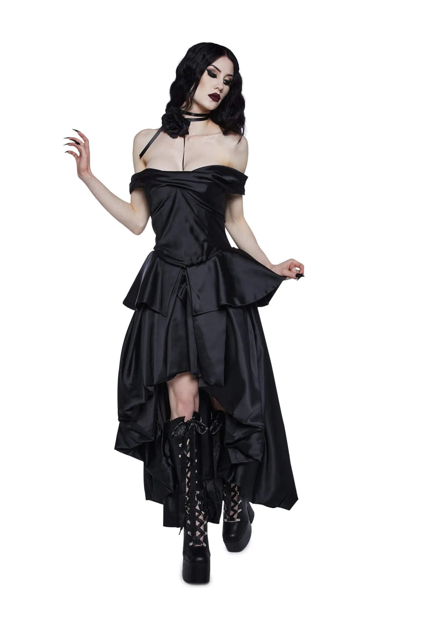 Gilded Shadows High-Low Dress sold by Dolls Kill product image thumbnail 5