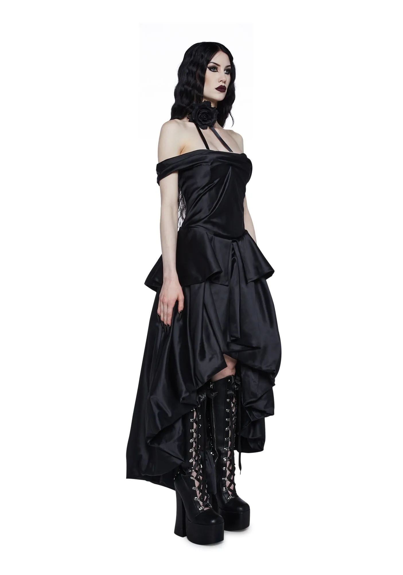 Gilded Shadows High-Low Dress sold by Dolls Kill product image thumbnail 3