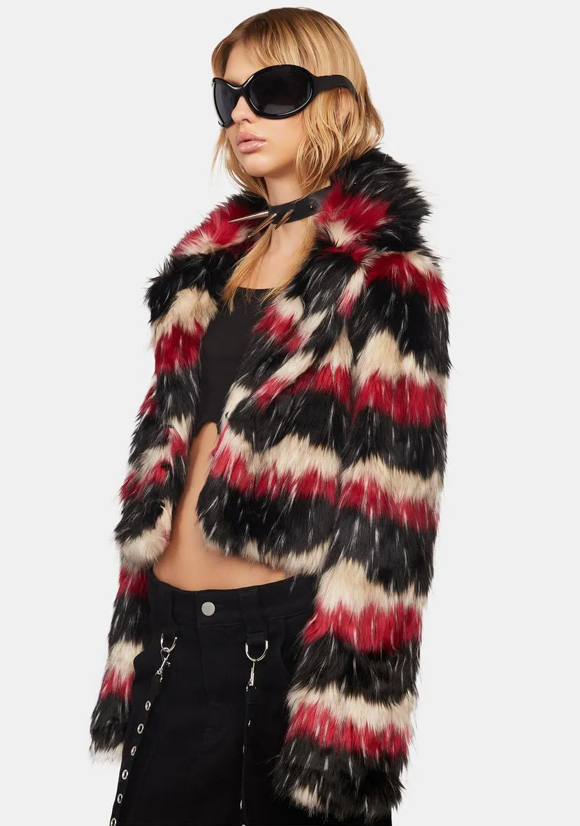 Faded Sunset Faux Fur Jacket sold by Dolls Kill product image thumbnail 2