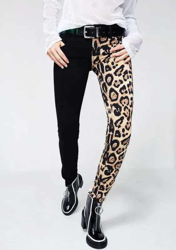 Leopard Split Leg Pants sold by Dolls Kill