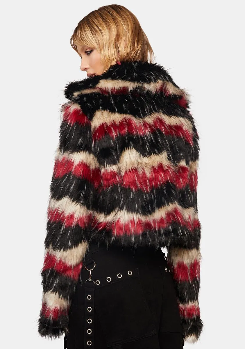 Faded Sunset Faux Fur Jacket sold by Dolls Kill product image thumbnail 4