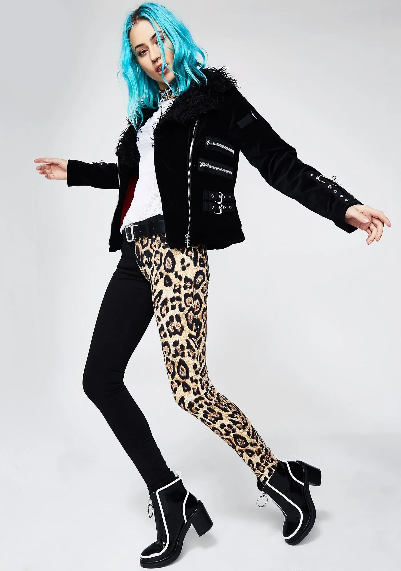 Leopard Split Leg Pants sold by Dolls Kill product image thumbnail 2