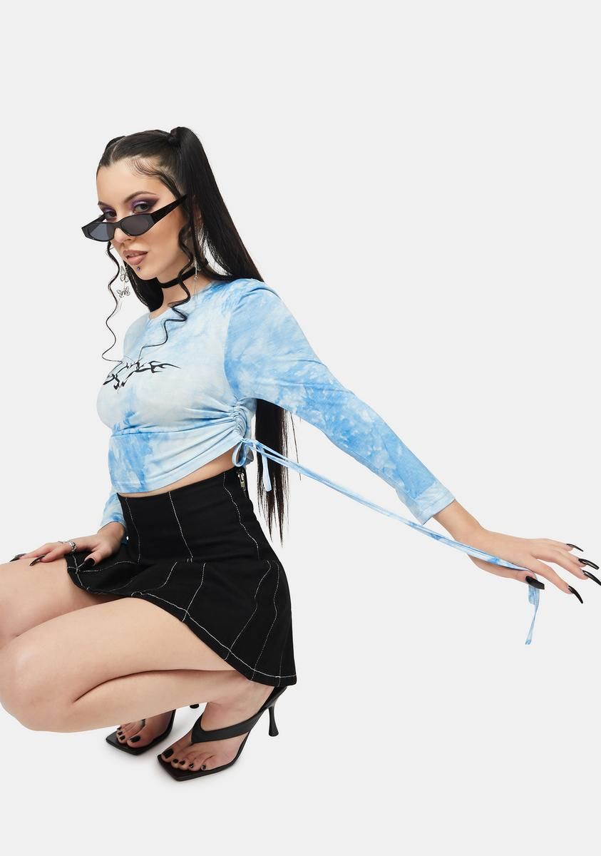 Tattoo Tie Dye Crop Top sold by Dolls Kill product image thumbnail 2