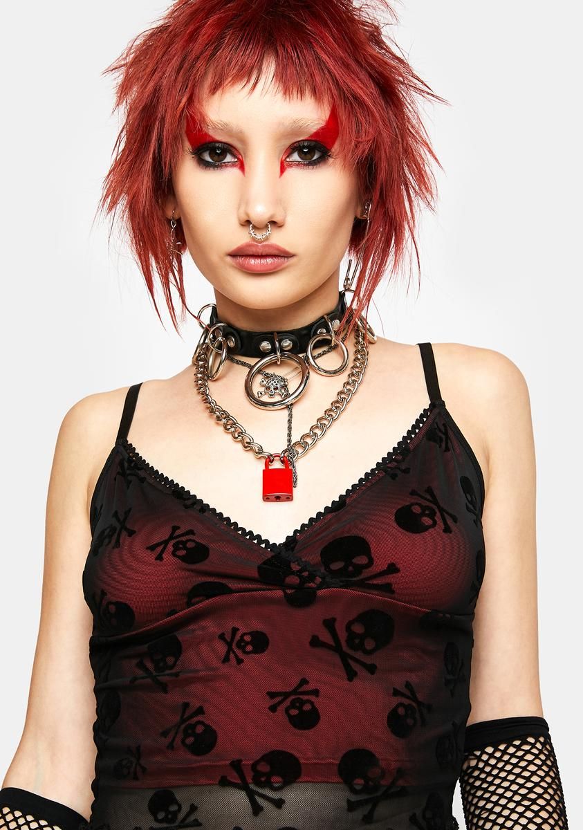 Devilish Shivers Cami Tank sold by Dolls Kill
