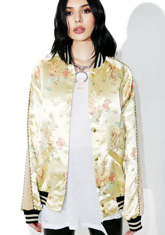 Jacquard Souvenir Bomber sold by Dolls Kill