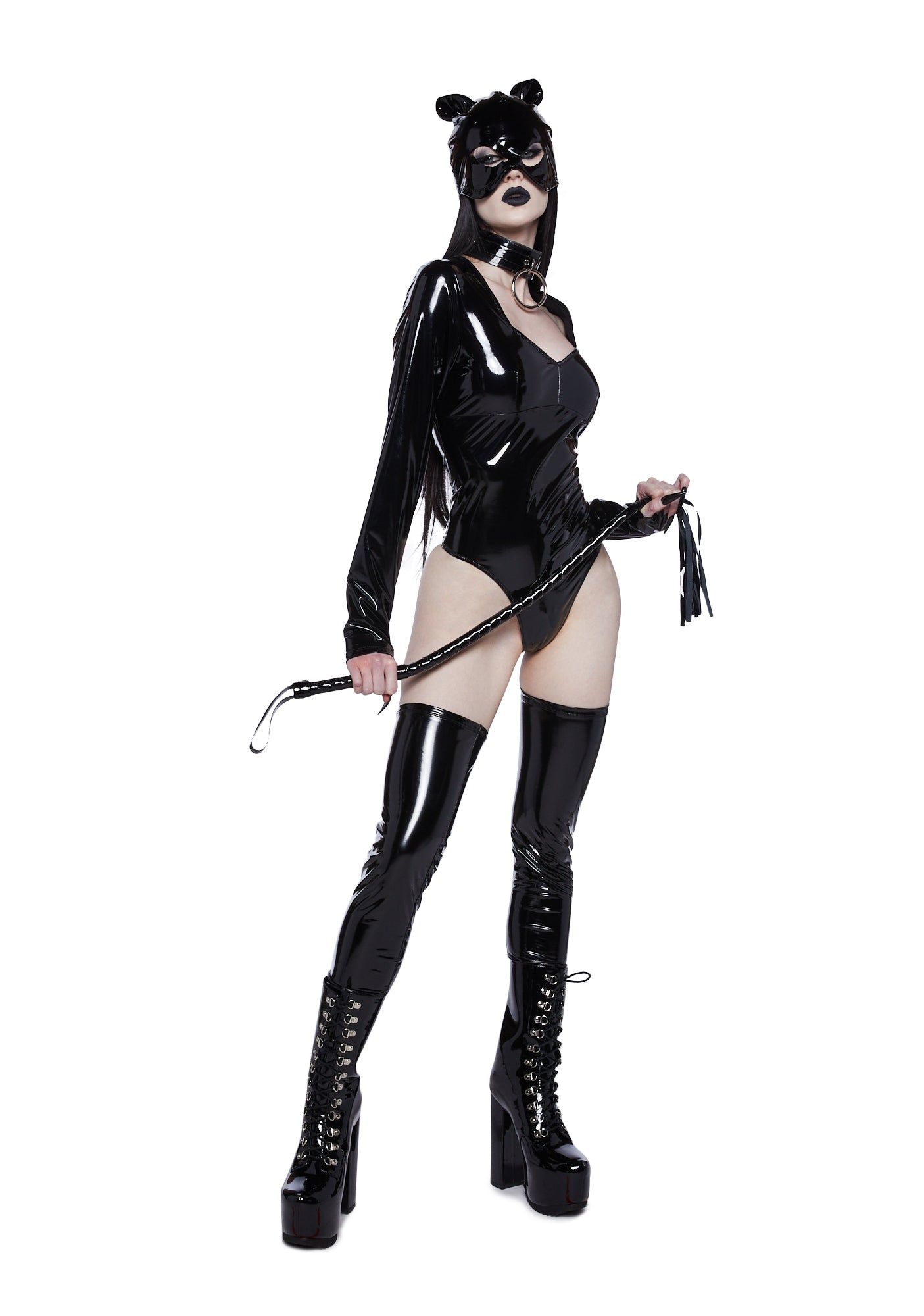 Total Dominance PVC Bodysuit sold by Dolls Kill product image thumbnail 2