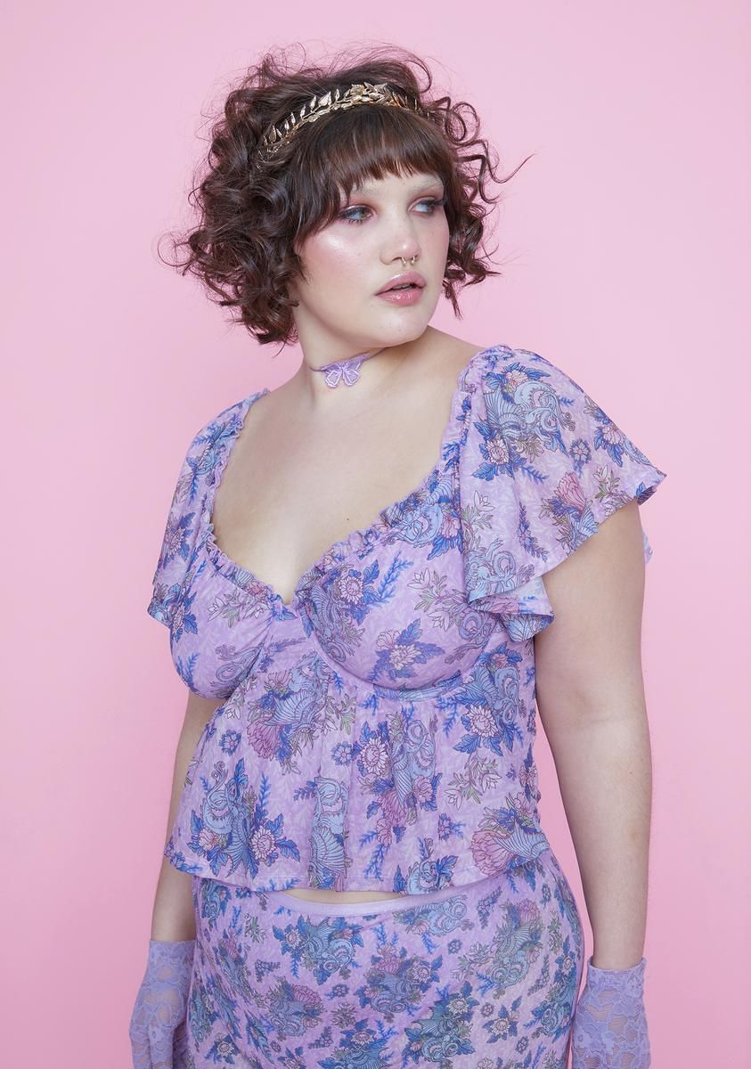 Bb Are We Human Dragon Print Crop Top sold by Dolls Kill product image thumbnail 2