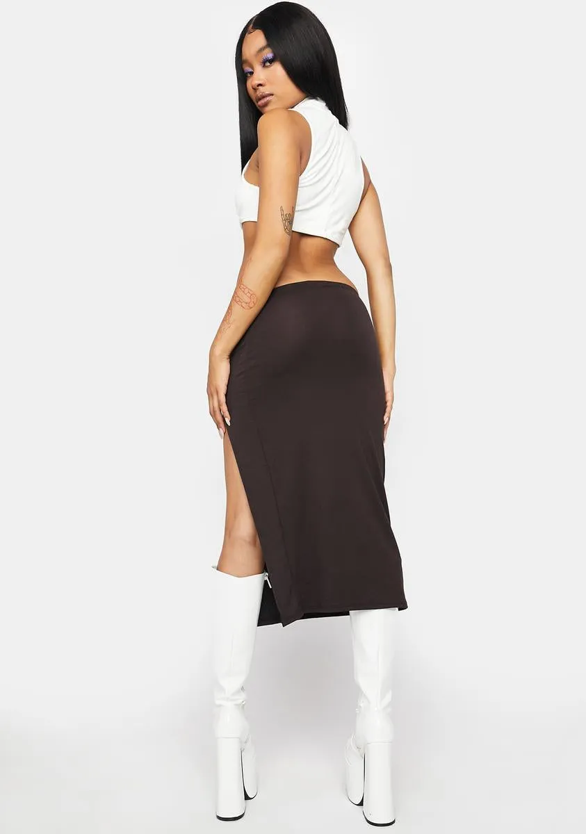 Cocoa Oh So Pretty Midi Skirt sold by Dolls Kill product image thumbnail 4