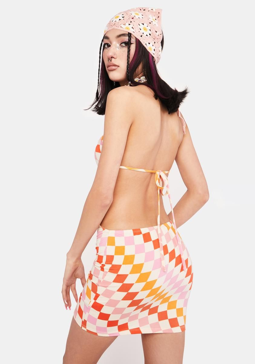 Summer Morning Checkered Mini Dress sold by Dolls Kill product image thumbnail 4