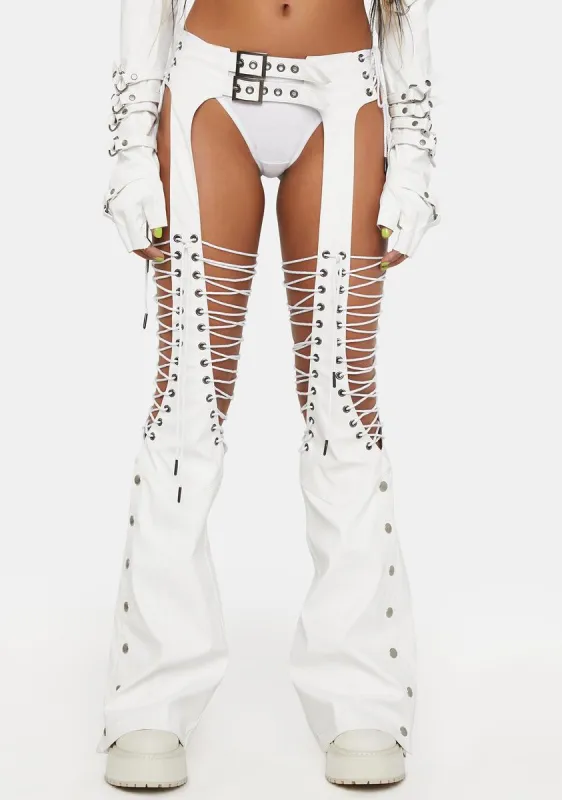 Compression Lace Up Chaps sold by Dolls Kill