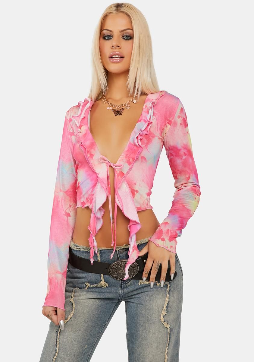 Azalea Frill Crop Top sold by Dolls Kill