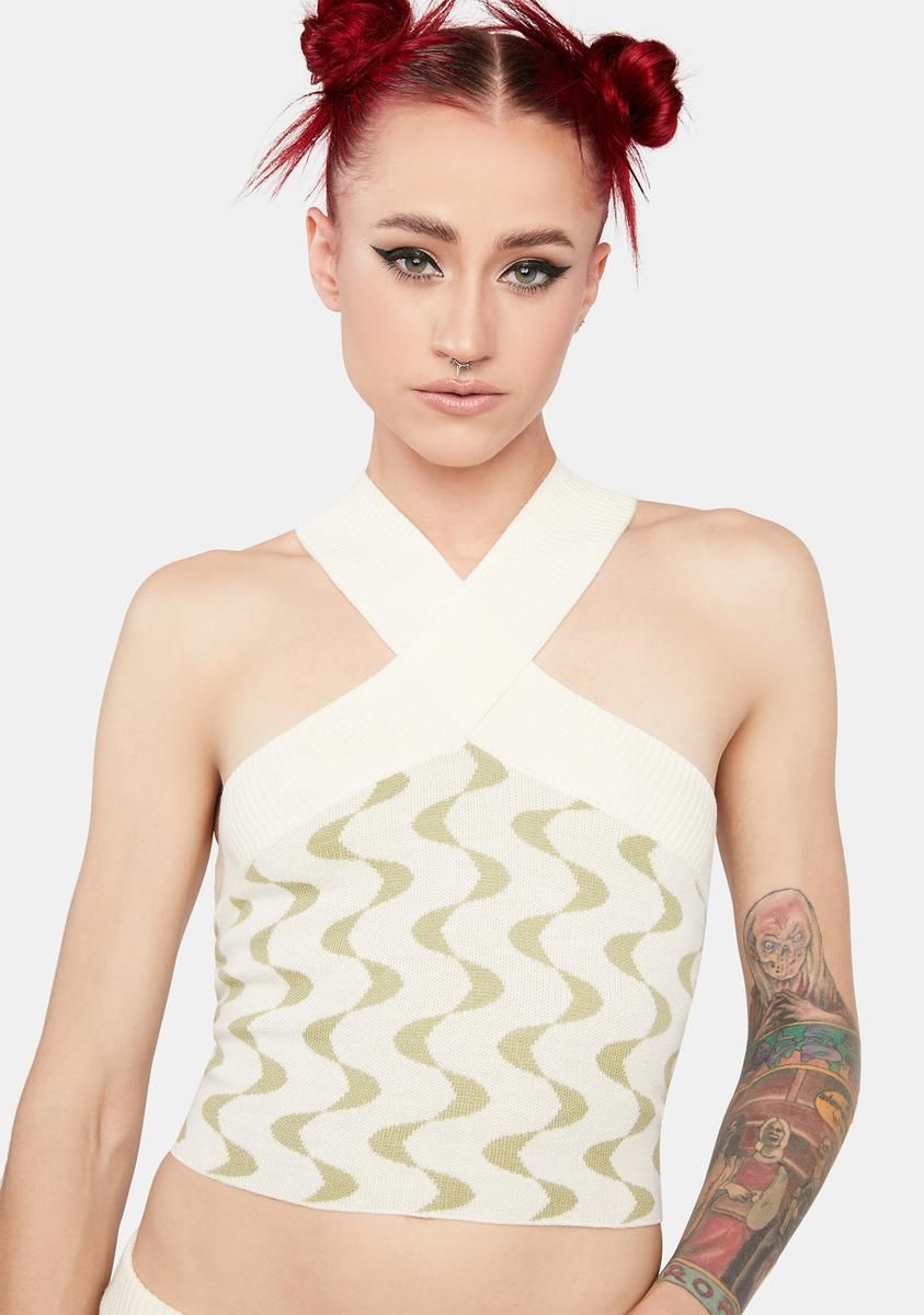 Match My Vibe Knit Top sold by Dolls Kill