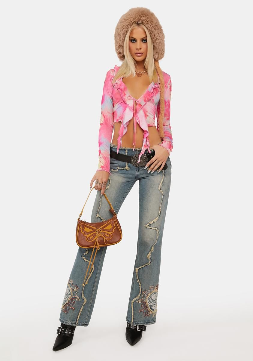 Azalea Frill Crop Top sold by Dolls Kill product image thumbnail 3