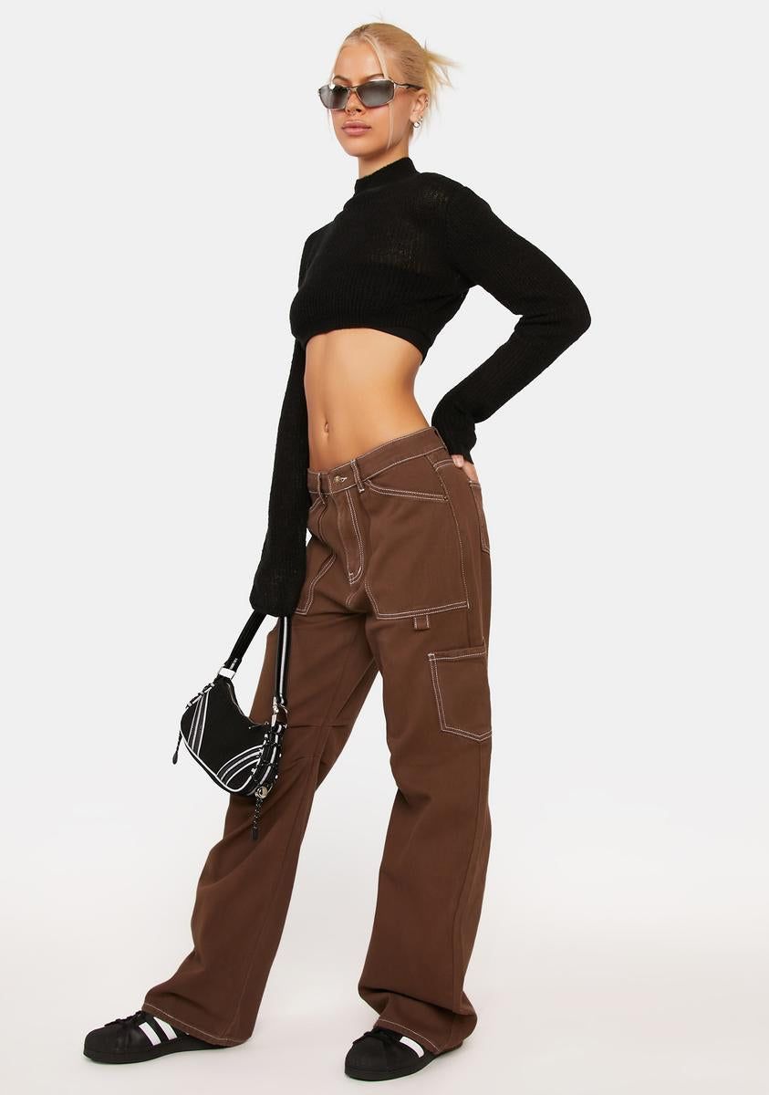 Chocolate Miami Vice Pants sold by Dolls Kill product image thumbnail 3
