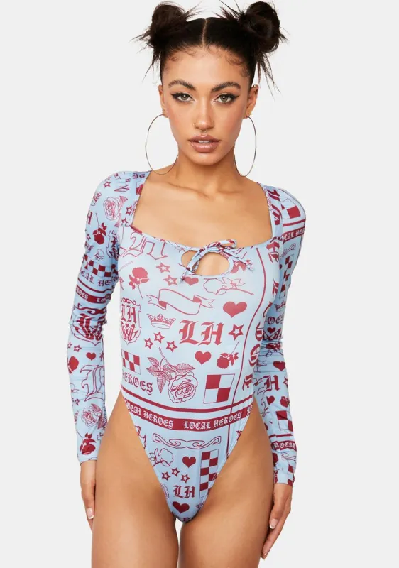 Majesty Long Sleeve Bodysuit sold by Dolls Kill