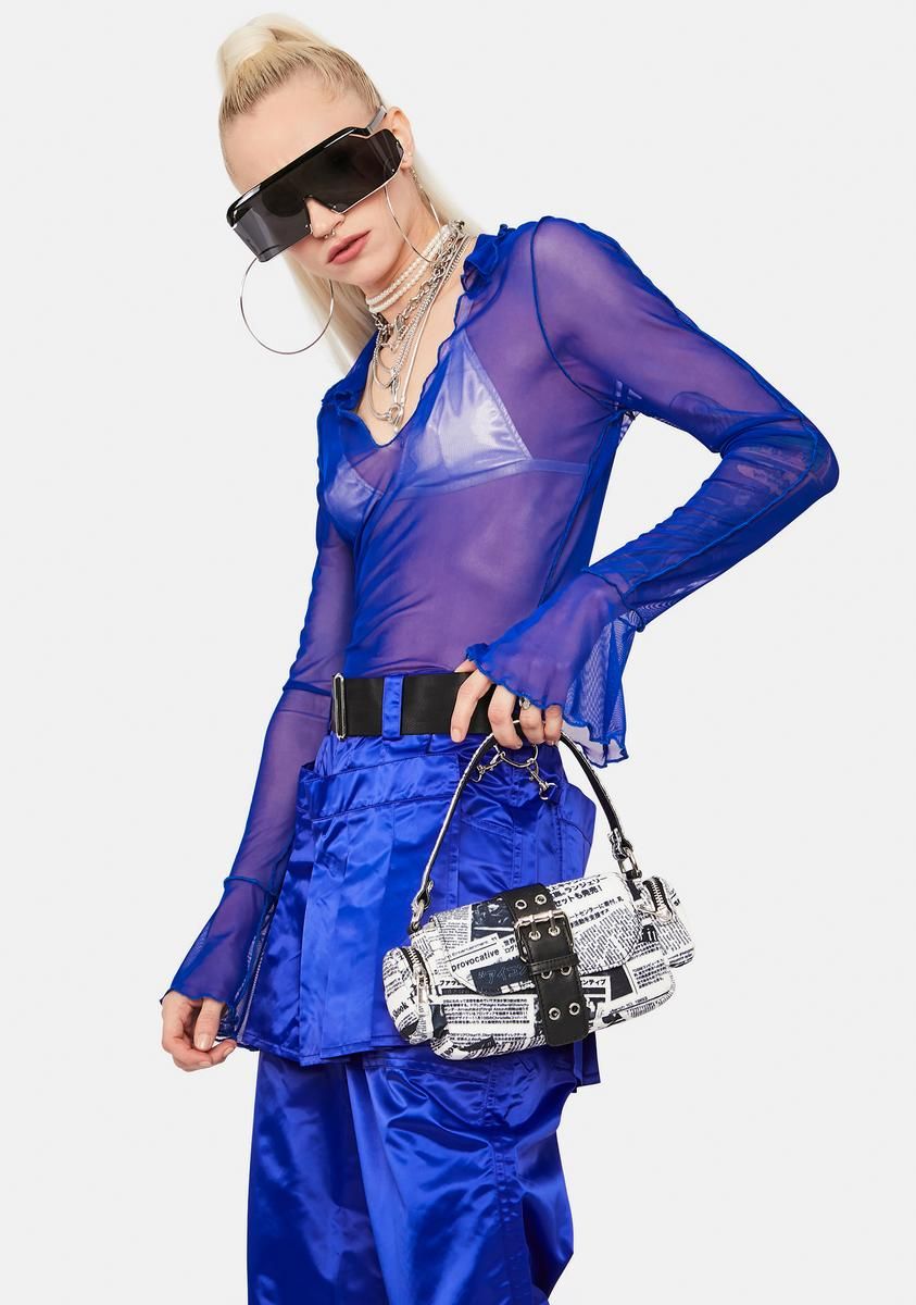 Causin' Chaos Mesh V-Neck Top sold by Dolls Kill product image thumbnail 2