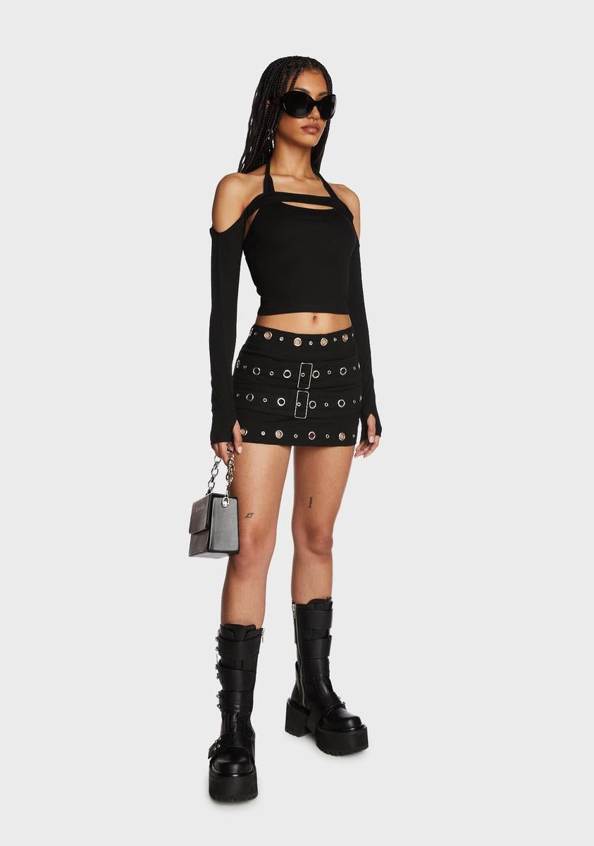 Tansy Off The Shoulder Halter Top sold by Dolls Kill product image thumbnail 3