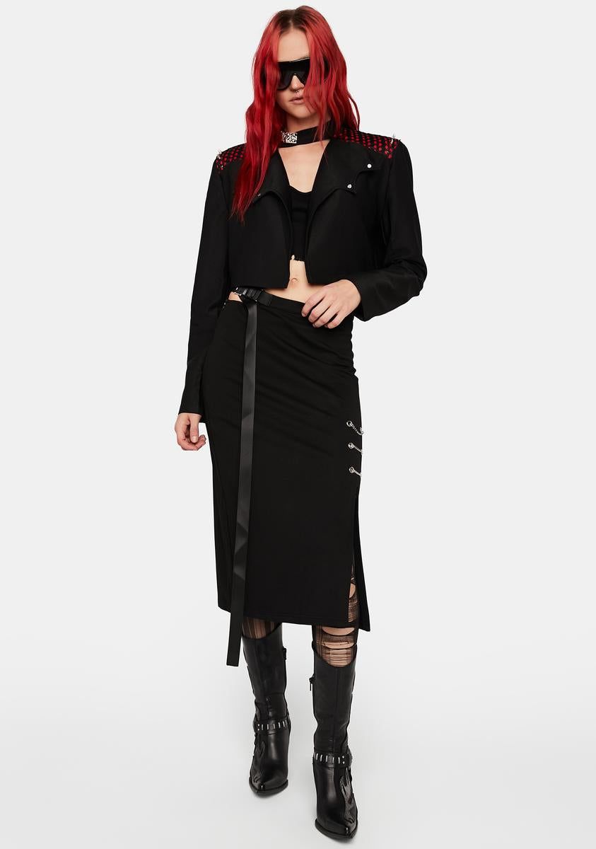 Studded Moto Jacket sold by Dolls Kill product image thumbnail 3