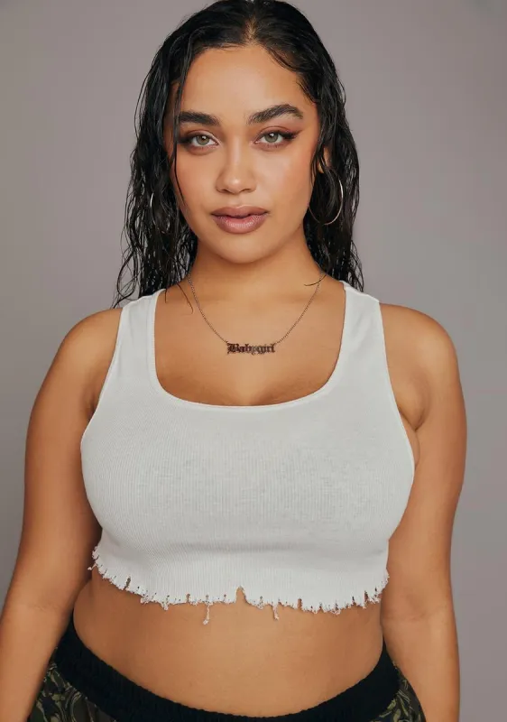 Plus Icy No Regulations Crop Tank sold by Dolls Kill