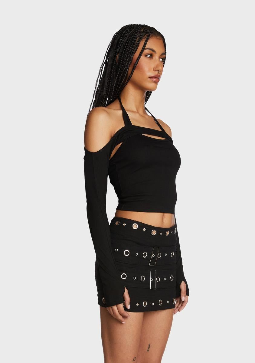 Tansy Off The Shoulder Halter Top sold by Dolls Kill product image thumbnail 4