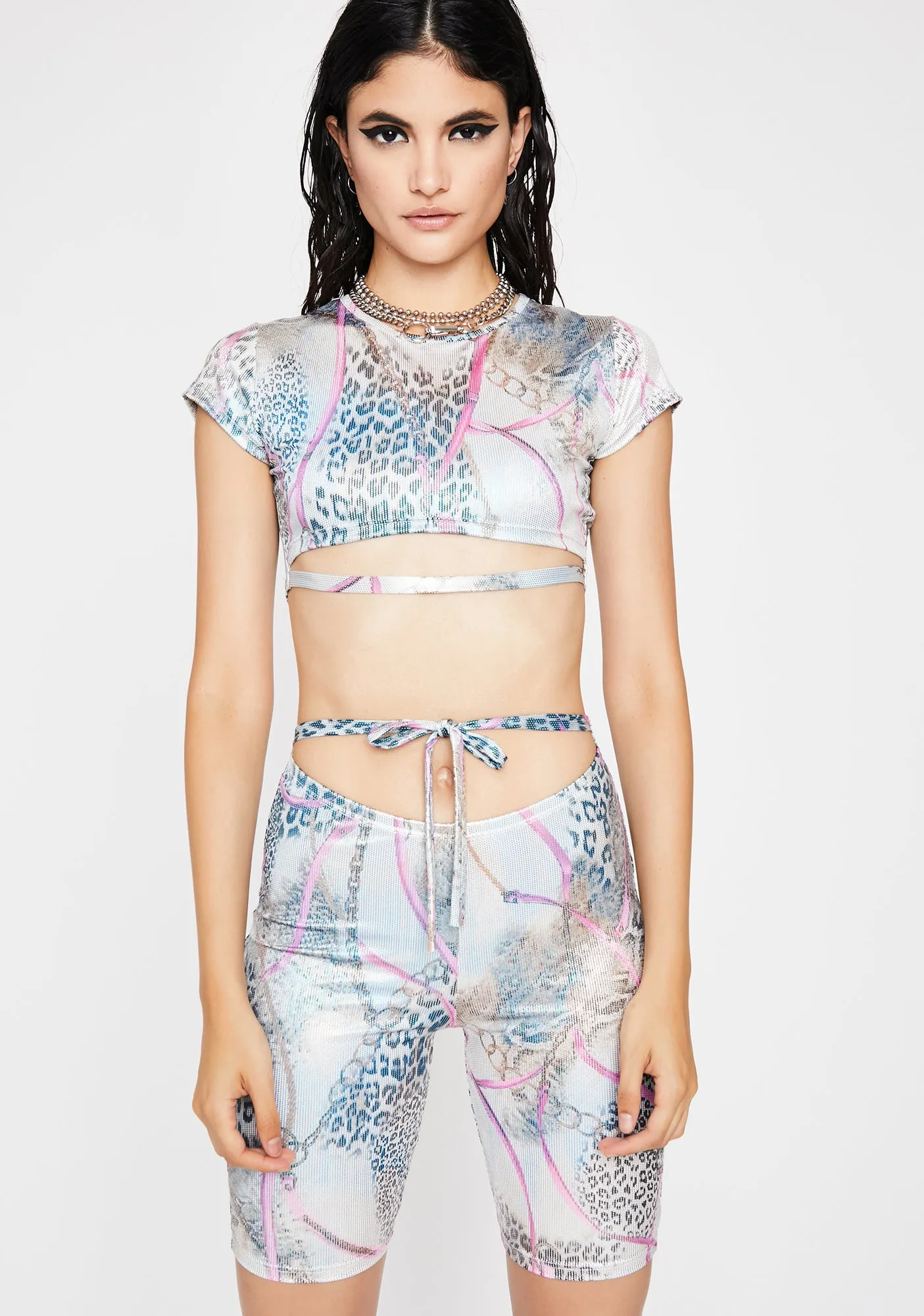 Animal Party Shorts Set sold by Dolls Kill