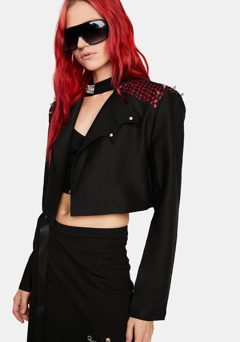 Studded Moto Jacket sold by Dolls Kill product image thumbnail 2