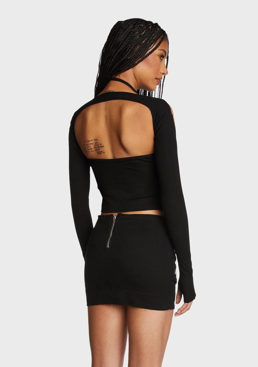 Tansy Off The Shoulder Halter Top sold by Dolls Kill product image thumbnail 5