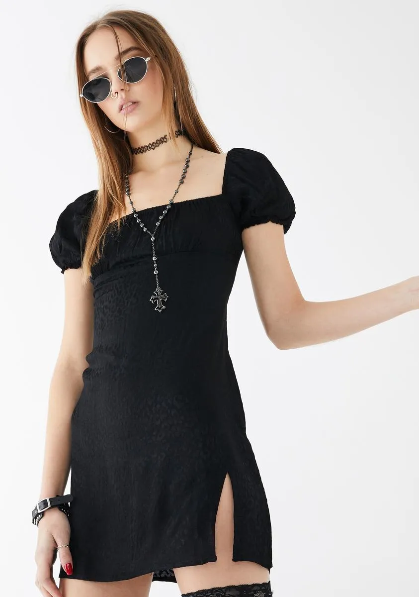 Black Cheetah Lomna Dress sold by Dolls Kill product image thumbnail 2